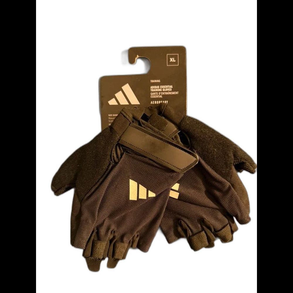 Adidas Essential Training Gloves XL Black Fingerless Gym Workout